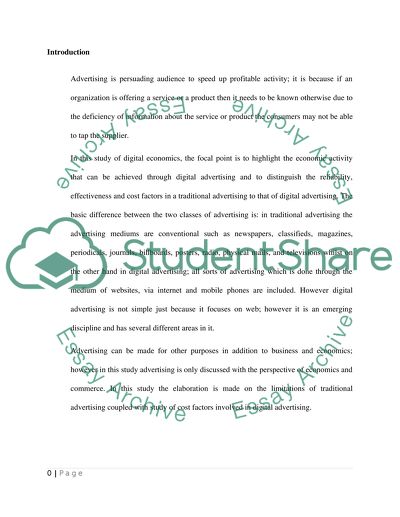 Digital Advertising Methods against Traditional Advertising