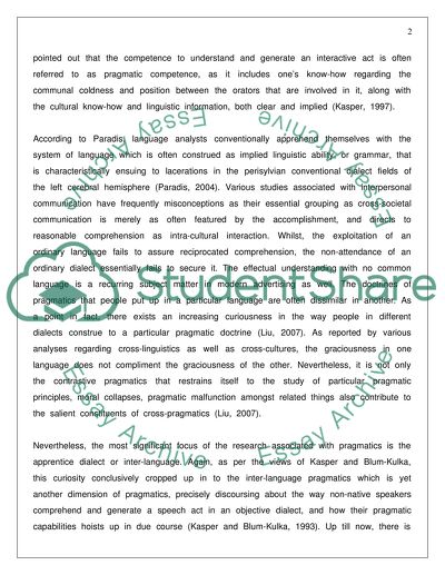 Speech Acts in Bilinguals