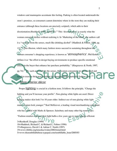 How does the woman consumer get affected by the fashion inner store environment