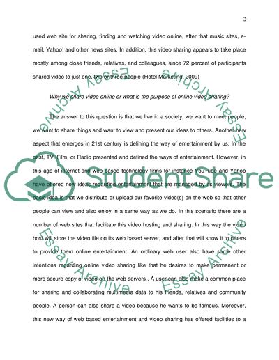 What is the purpose of on-line video sharing