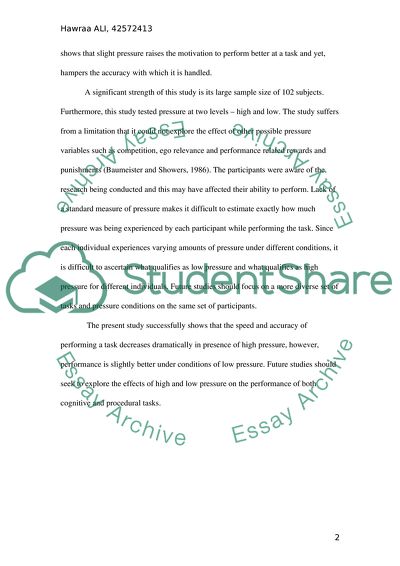 Choking under pressure