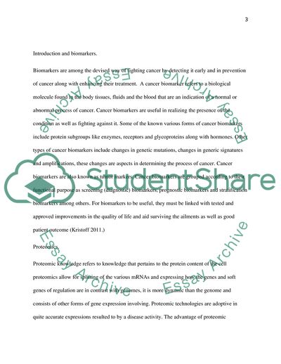 Proteomic Approaches and Reviews on Cancer Biomarker Researches