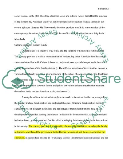 Analysis of the U.S Sitcom Modern Family from Three Theoretical Perspectives