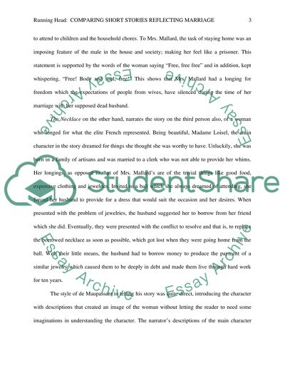 Short Stories Reflecting Issues in Marriage