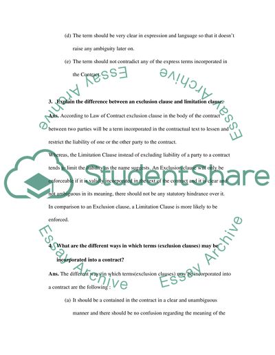 The Difference between an Exclusion Clause and Limitation Clause
