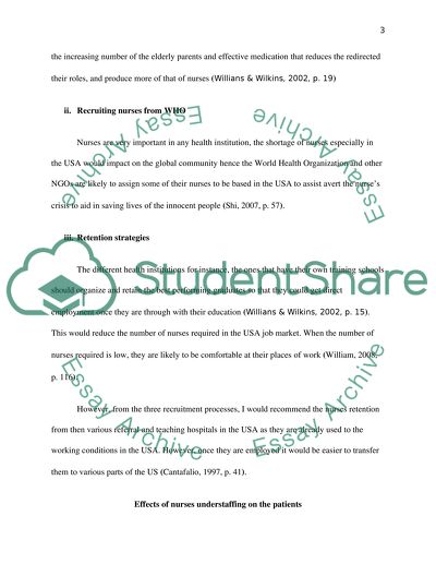 Shortage of Nurses in the US