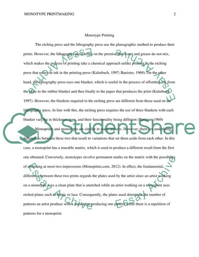 Monotype printmaking