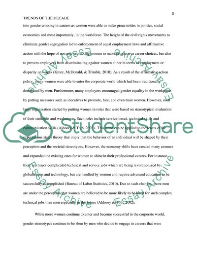 Trends of the Decade: Changing Gender Roles