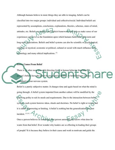 Power and Beliefs: Perspectives from Neurotheology