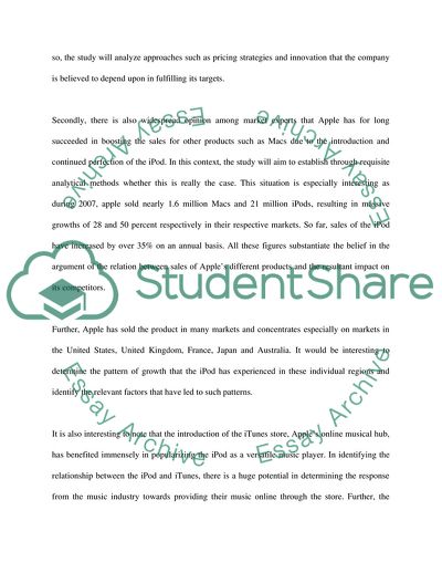 The Ipods Prospects in Terms of Customers and Features