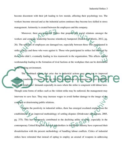 Industrial Strikes Are in Terminal End