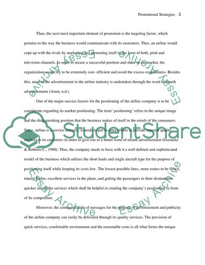 Promotional Strategies