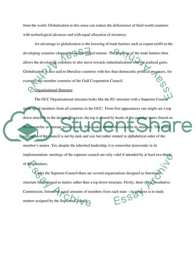 Political and Economic Integration Processes in The Gulf Cooperation Council