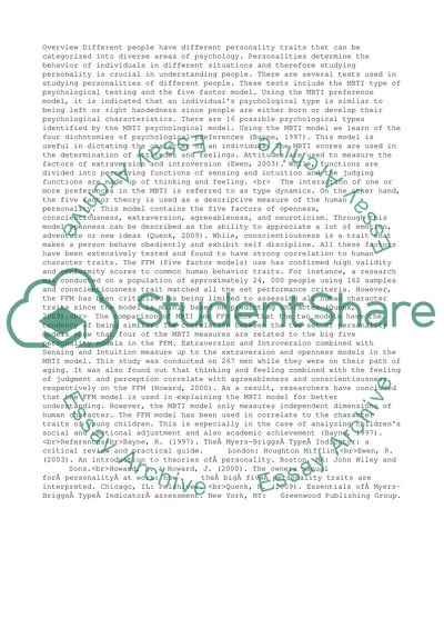 Psychological theories of personality (SLP)