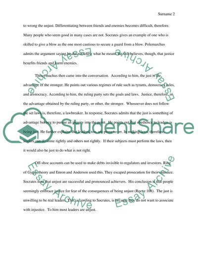 The Argument of Platos Republic