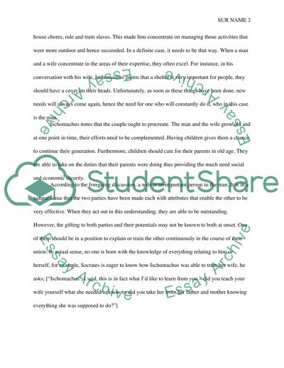 Who Would Make a Better Wife for Ischomachus: Antigone, Ismene or Lysistrata