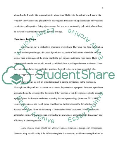 Social Psychology and The Law