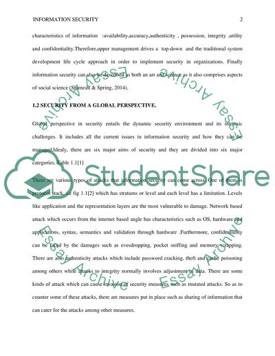 The Role of Information Security