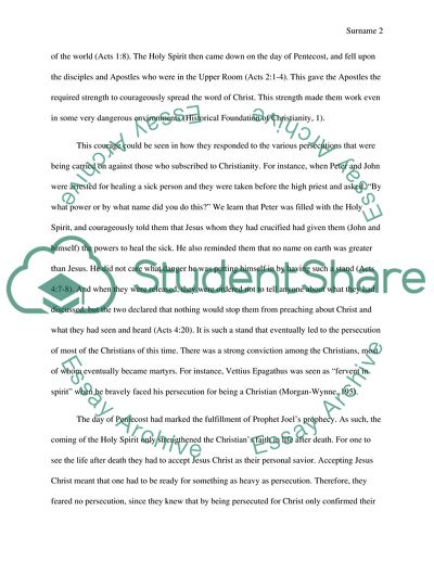 The Relationship between the Holy Spirit and the Foundation of Christianity