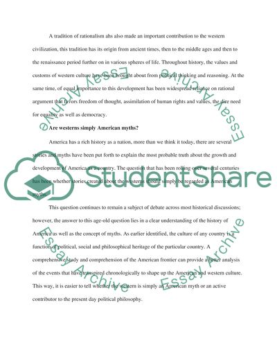 Are Westerns Simply American Myths, Or Can They Be Read as Contributions to Political Philosophy