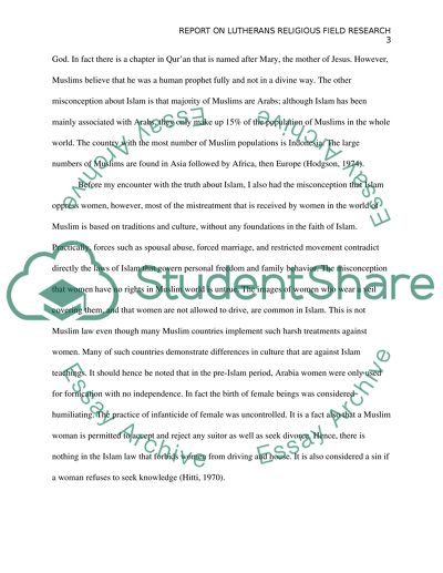 Lutherans Religious Field Research