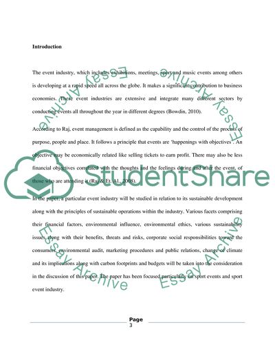 The Future of the Issues Affecting Events or the Events Industry