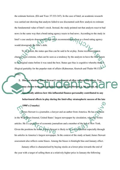 Behavioural Finance of Intel Company