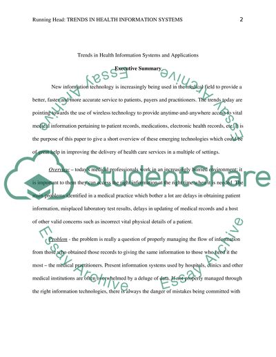 Trends in Health Information Systems and Applications