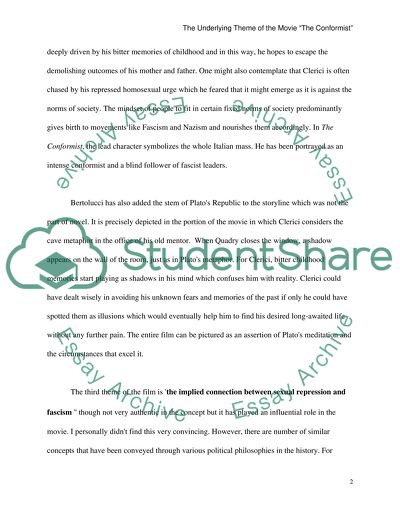 The Underlying Theme of the Conformist