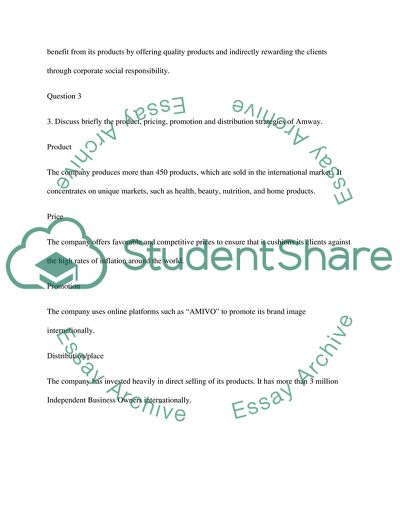 Customer Value by Amway