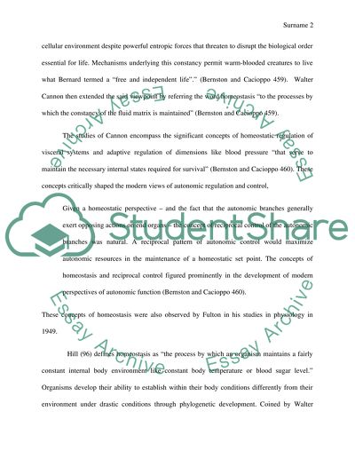 Homeostasis essay