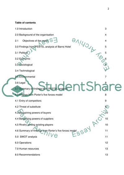 Barns Hotel Strategic Marketing Planning