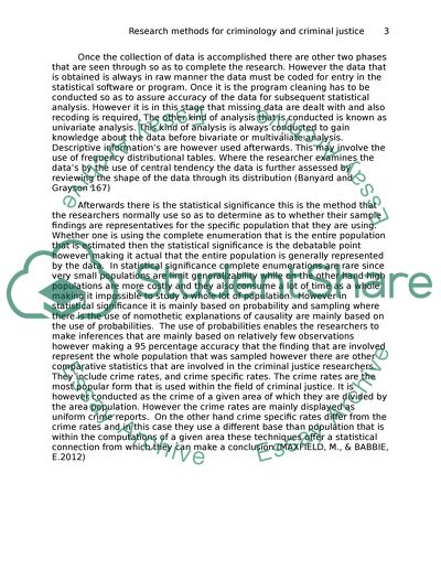 Research Methods For Criminology And Criminal Justice