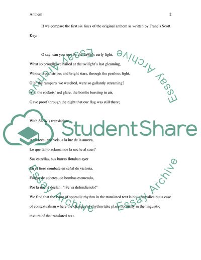 Translations of the American Anthem