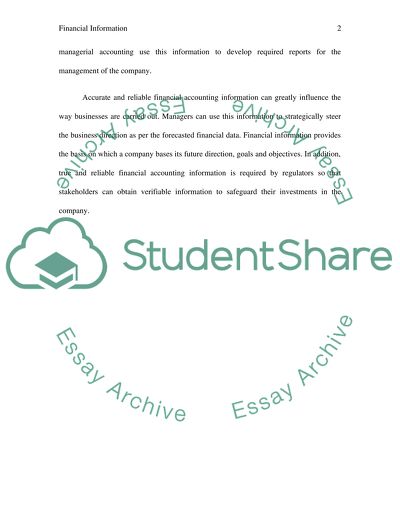 Financial Information