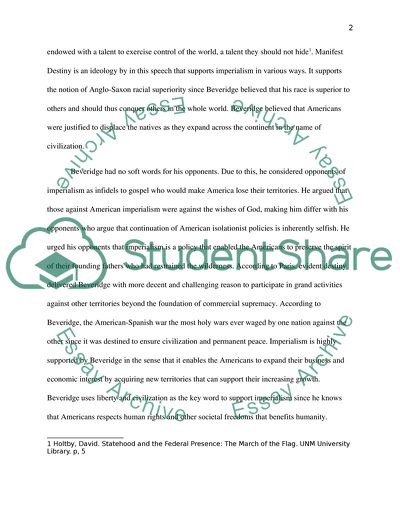 The Speech by Beveridge