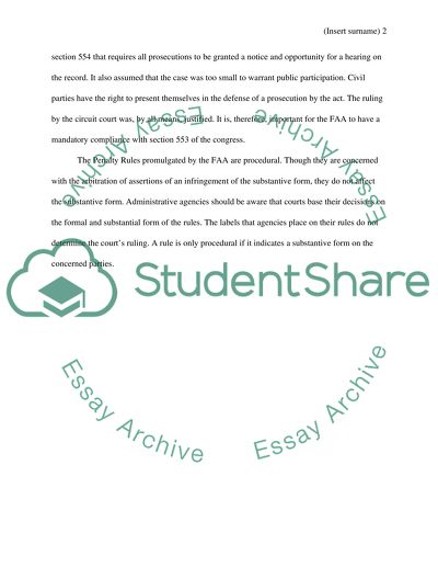 Air Transport Association of America vs. Federal Aviation Act