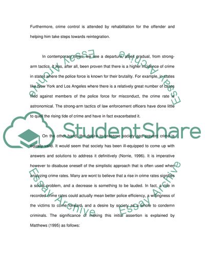 Strategies of Crime Control in Contemporary Society