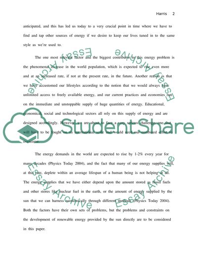 The Continued an Unlimited Supply of Energy