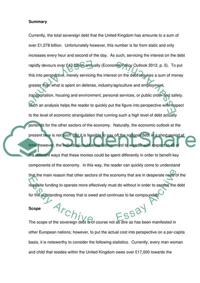 The United Kingdoms Sovereign Debt Crisis