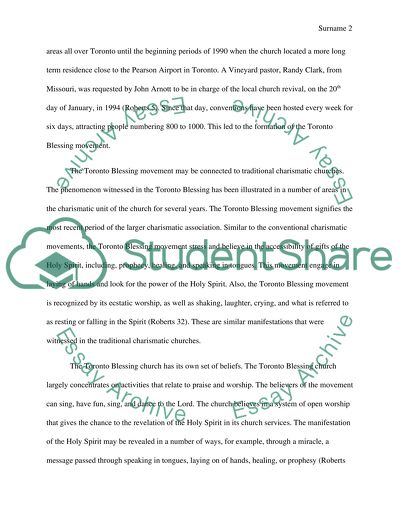 Toronto Blessing and the Phenomenon of Holy Laughter