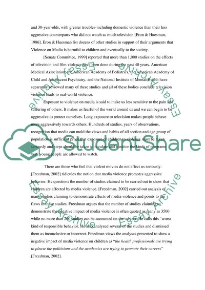 Media and Violence in the USA