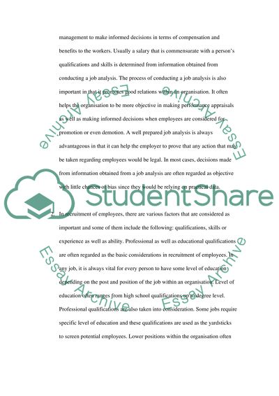 Understanding Job Analysis Information