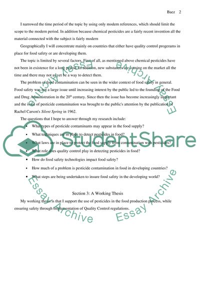 Quality Control (Pesticides: The food Quality Protection Act)