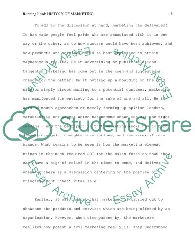 History Of Marketing