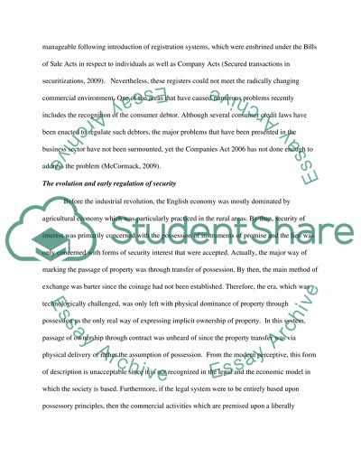 Critical Evaluation of the UK Governments Reforming the Law of Company Charge Registration