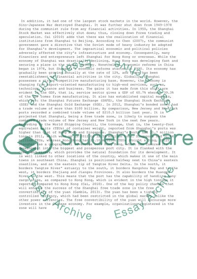 Why Shanghai Free trade zone is a threat to Hong Kong