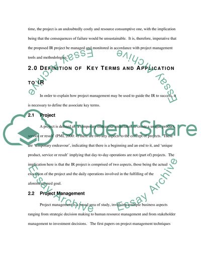 Managing Project Research Paper