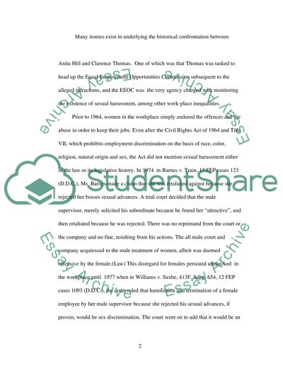 The Anita Hill and Clarence Thomas Hearings