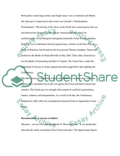 History of the Civil War